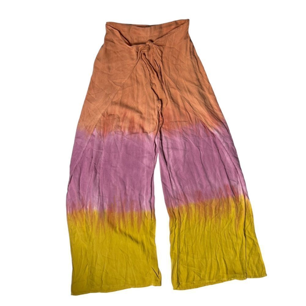 YFB Young Fabulous & Broke Abigail Tie dye Wrap Wide Leg Pants Size Small - Picture 3 of 6